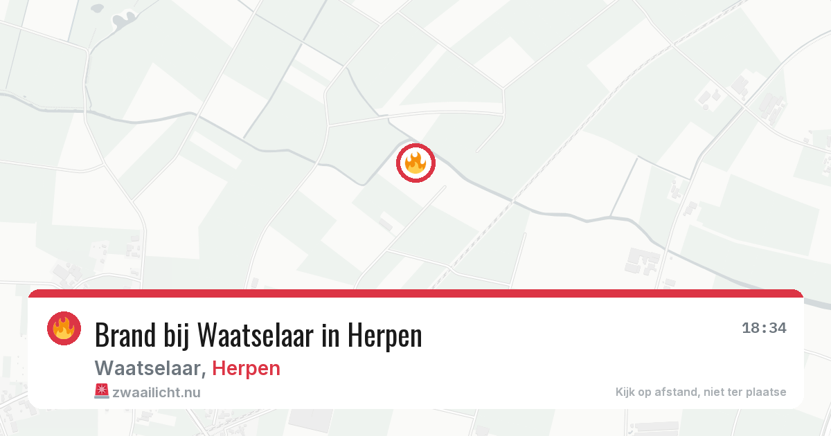 Brand bij Waatselaar in Herpen — 28 mei 2026
