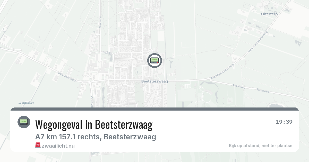 Wegongeval in Beetsterzwaag — 25 jun 2026