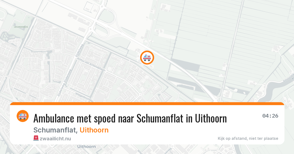Ambulance met spoed naar Schumanflat in Uithoorn — 8 apr 2026