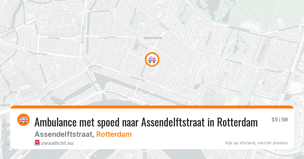 Ambulance met spoed naar Assendelftstraat in Rotterdam — 28 mei 2026