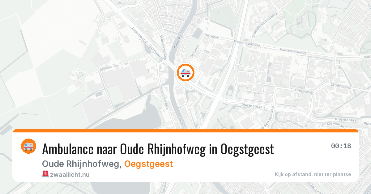 Ambulance naar Oude Rhijnhofweg in Oegstgeest — 13 jul 2026