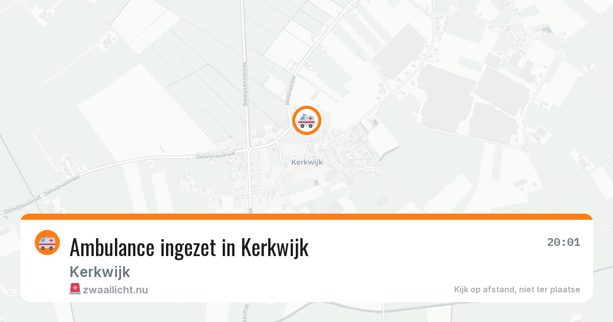 Ambulance ingezet in Kerkwijk — 7 mrt 2026