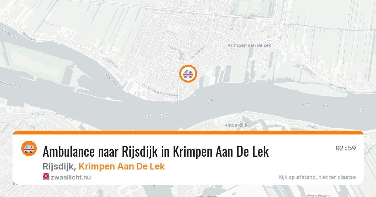 Ambulance naar Rijsdijk in Krimpen Aan De Lek — 11 apr 2026