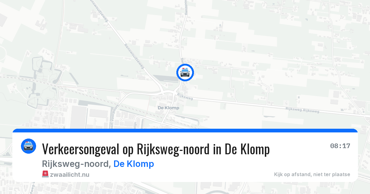 Verkeersongeval op Rijksweg-noord in De Klomp — 9 mrt 2026