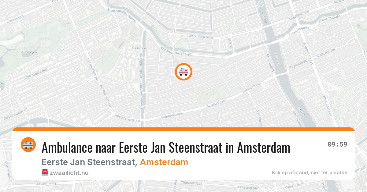 Ambulance naar Eerste Jan Steenstraat in Amsterdam — 25 jul 2026