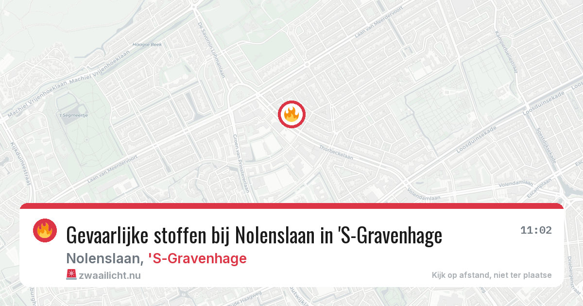 Gevaarlijke stoffen bij Nolenslaan in 'S-Gravenhage — 20 mrt 2026