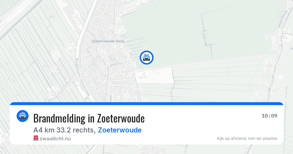 Brandmelding in Zoeterwoude — 12 jul 2026