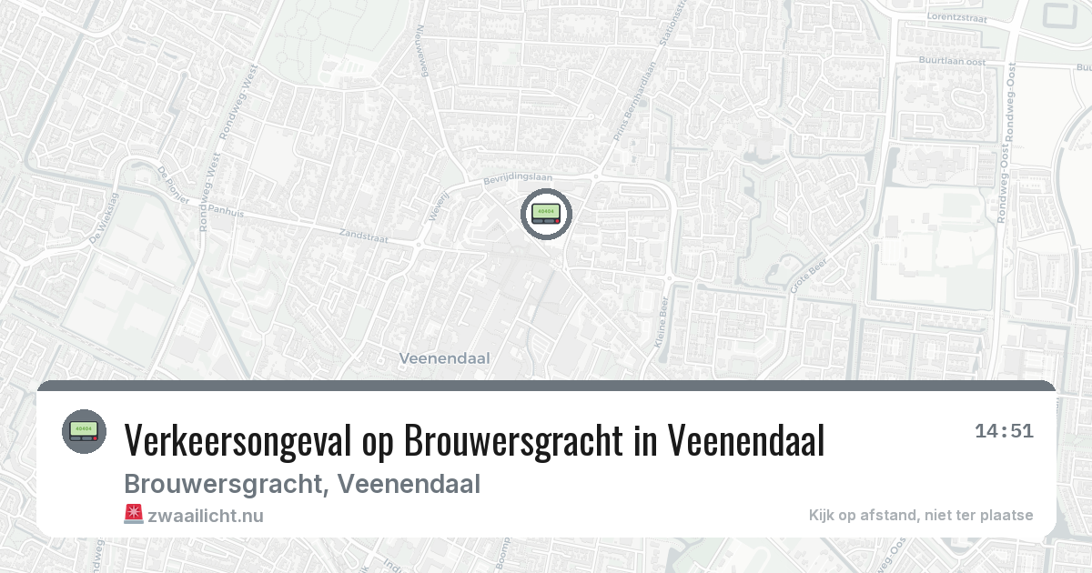 Verkeersongeval op Brouwersgracht in Veenendaal — 17 jan 2026