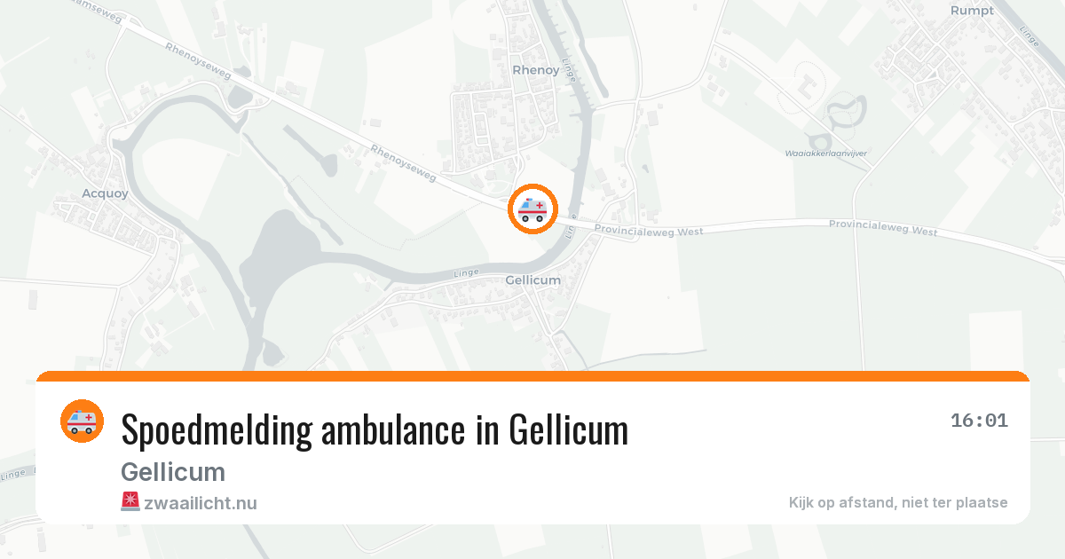 Spoedmelding ambulance in Gellicum — 16 mrt 2026