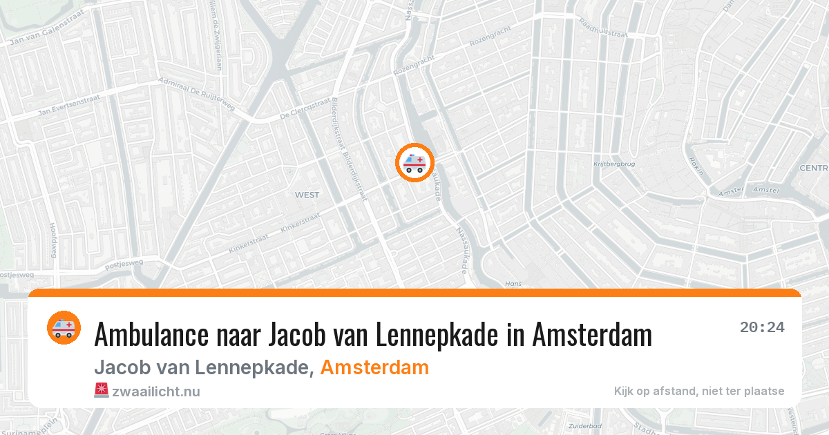 Ambulance naar Jacob van Lennepkade in Amsterdam — 22 jul 2026