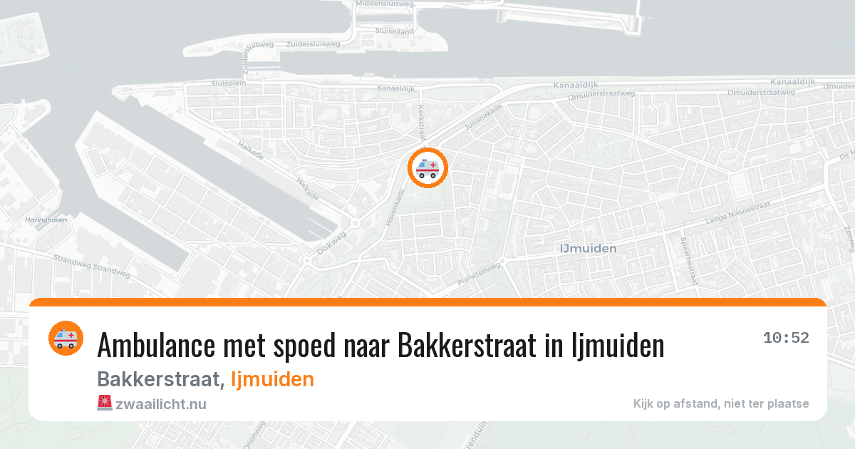 Ambulance met spoed naar Bakkerstraat in Ijmuiden — 20 mrt 2026