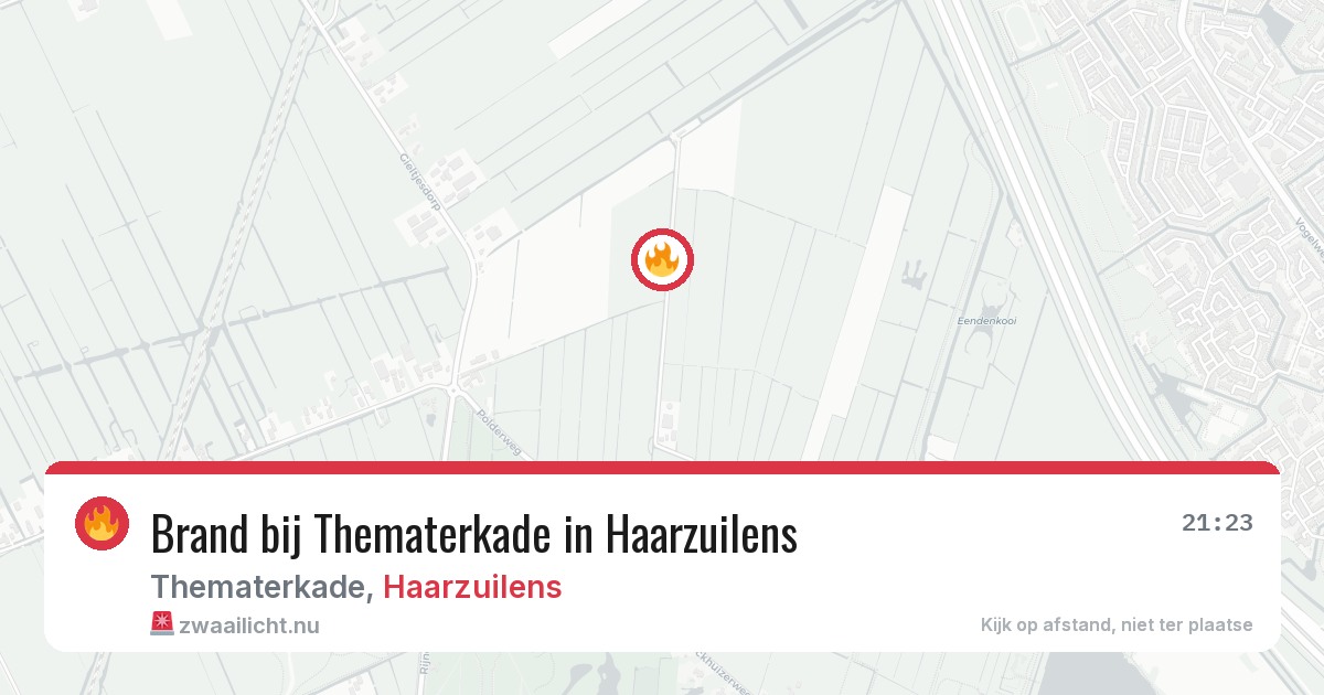 Brand bij Thematerkade in Haarzuilens — 16 jul 2026