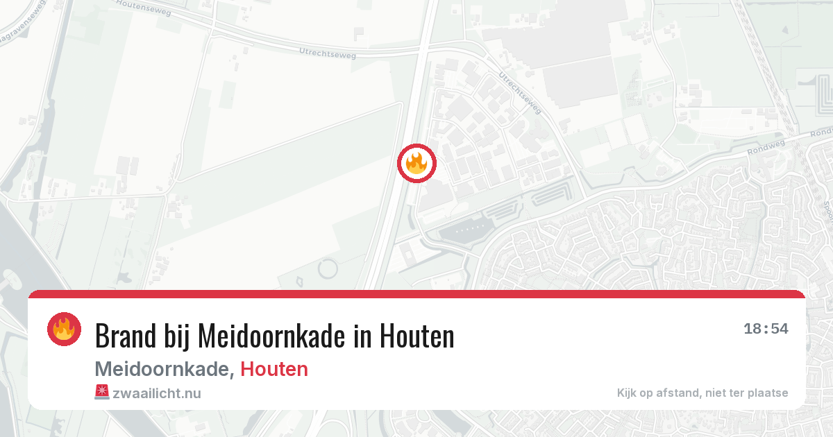 Brand bij Meidoornkade in Houten — 27 mei 2026