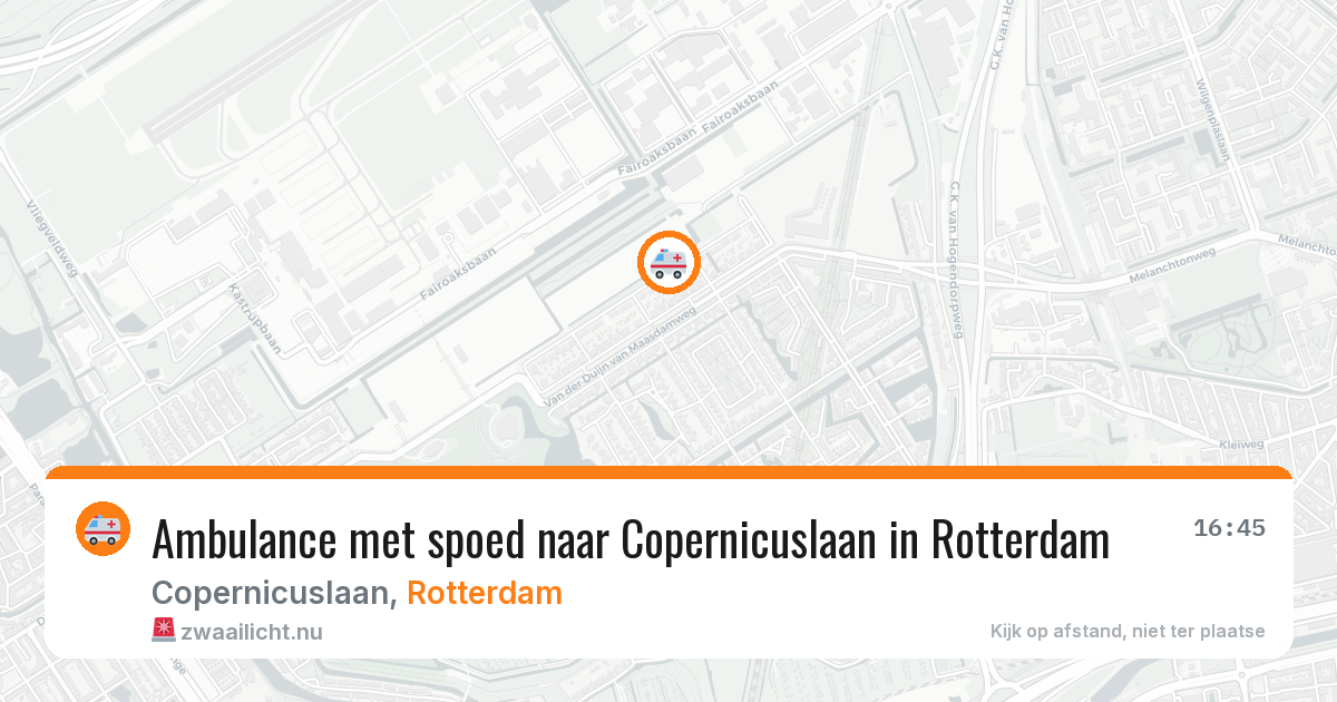 Ambulance met spoed naar Copernicuslaan in Rotterdam — 25 mei 2026