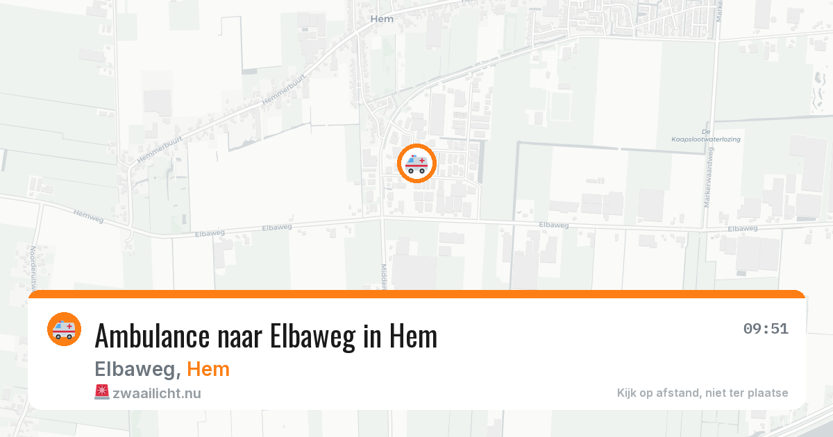 Ambulance naar Elbaweg in Hem — 26 jul 2026