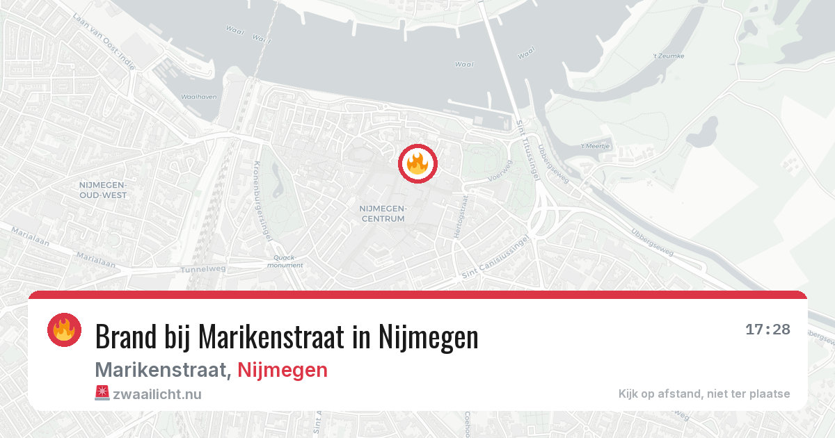 Brand bij Marikenstraat in Nijmegen — 26 jul 2026