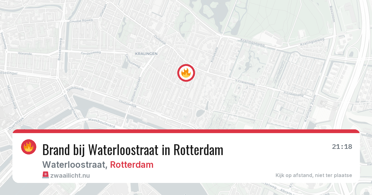 Brand bij Waterloostraat in Rotterdam — 17 mei 2026