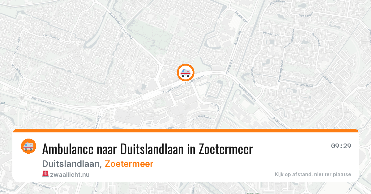 Ambulance naar Duitslandlaan in Zoetermeer — 28 apr 2026