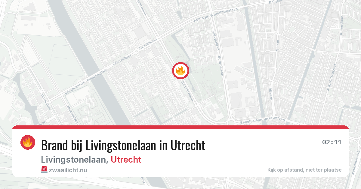 Brand bij Livingstonelaan in Utrecht — 3 jun 2026