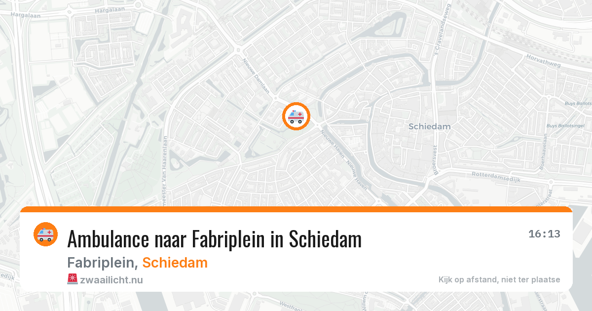 Ambulance naar Fabriplein in Schiedam — 20 jul 2026