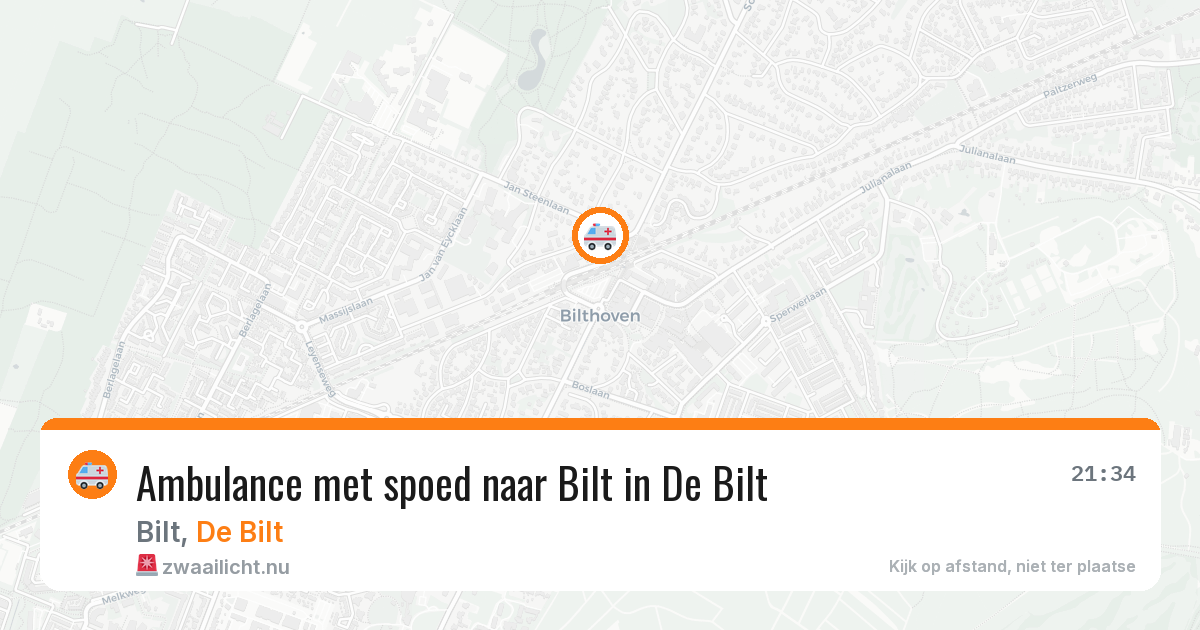 Ambulance met spoed naar Bilt in De Bilt — 18 jan 2026