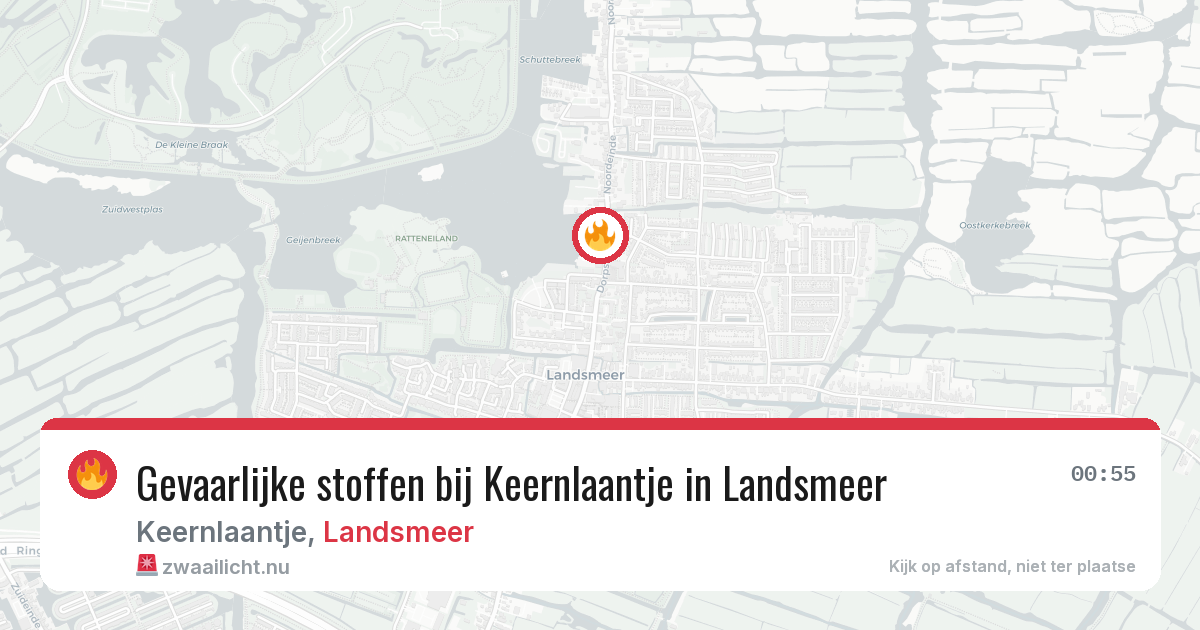 Gevaarlijke stoffen bij Keernlaantje in Landsmeer — 18 jul 2026