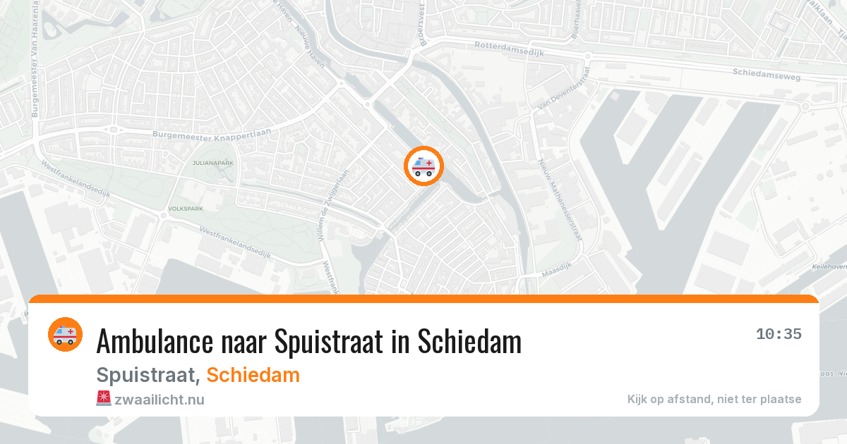 Ambulance naar Spuistraat in Schiedam — 23 mrt 2026