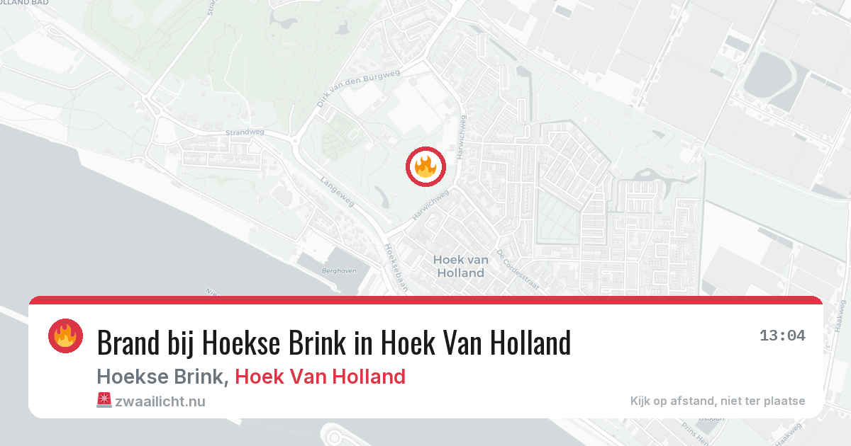 Brand bij Hoekse Brink in Hoek Van Holland — 11 jul 2026
