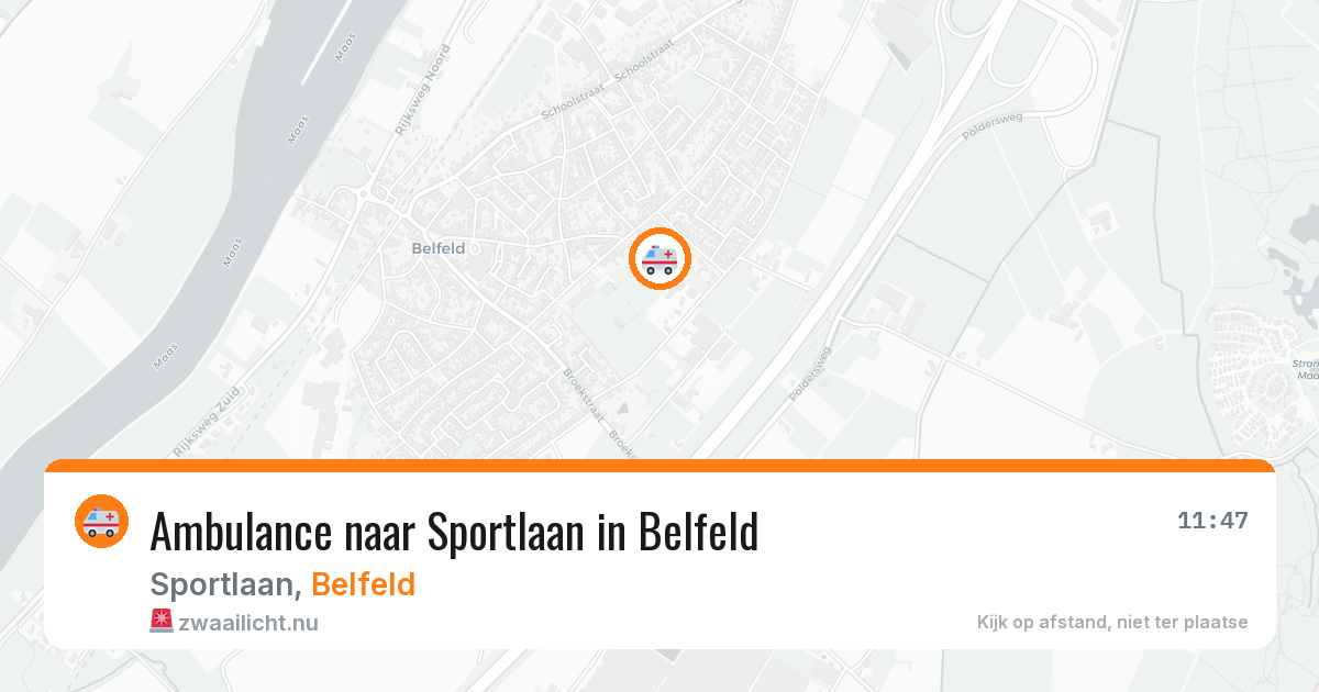 Ambulance naar Sportlaan in Belfeld — 10 jul 2026