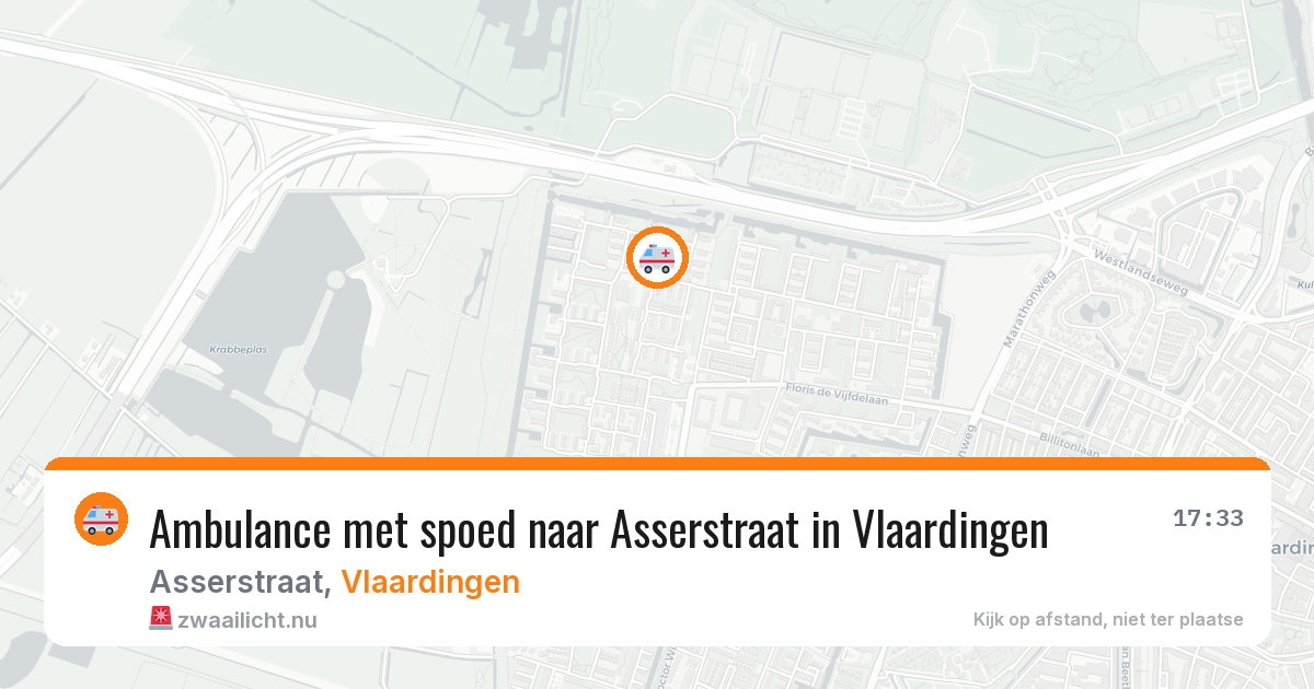 Ambulance met spoed naar Asserstraat in Vlaardingen — 14 mrt 2026