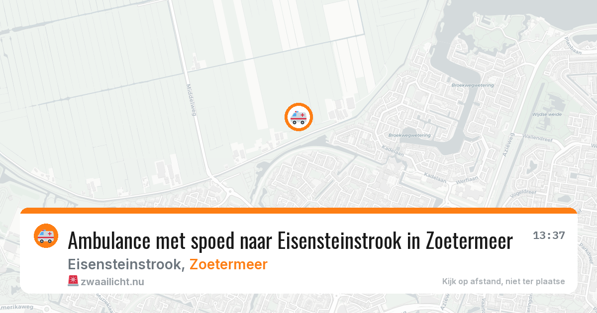 Ambulance met spoed naar Eisensteinstrook in Zoetermeer — 22 mei 2026