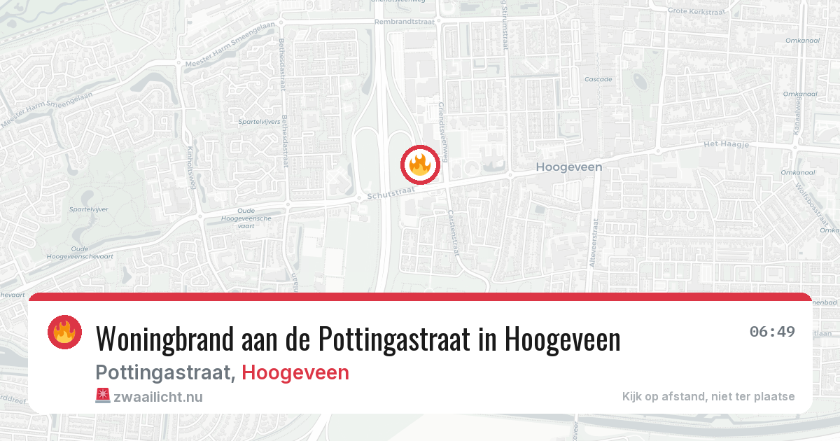 Woningbrand aan de Pottingastraat in Hoogeveen — 17 mrt 2026