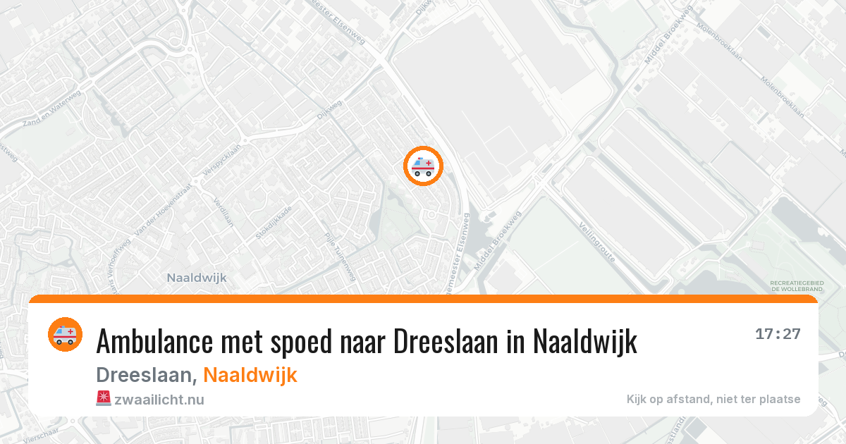 Ambulance met spoed naar Dreeslaan in Naaldwijk — 24 jul 2026