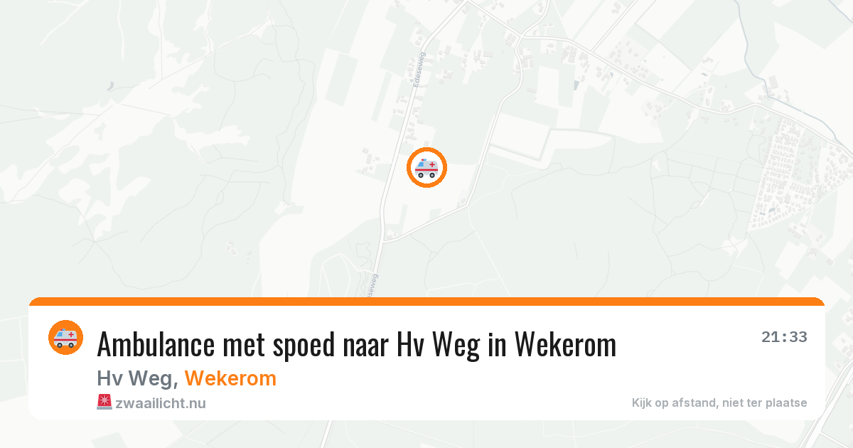 Ambulance met spoed naar Hv Weg in Wekerom — 11 apr 2026