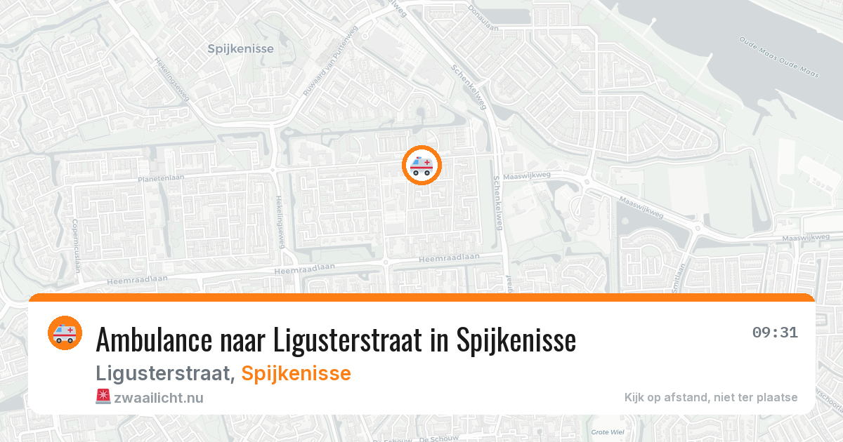 Ambulance naar Ligusterstraat in Spijkenisse — 10 jul 2026