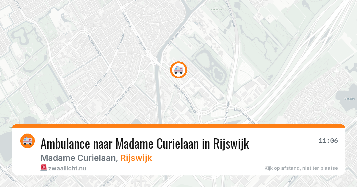 Ambulance naar Madame Curielaan in Rijswijk — 5 jun 2026