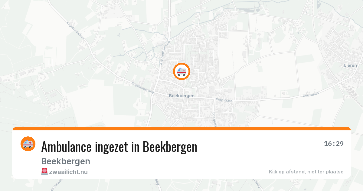 Ambulance ingezet in Beekbergen — 16 jul 2026