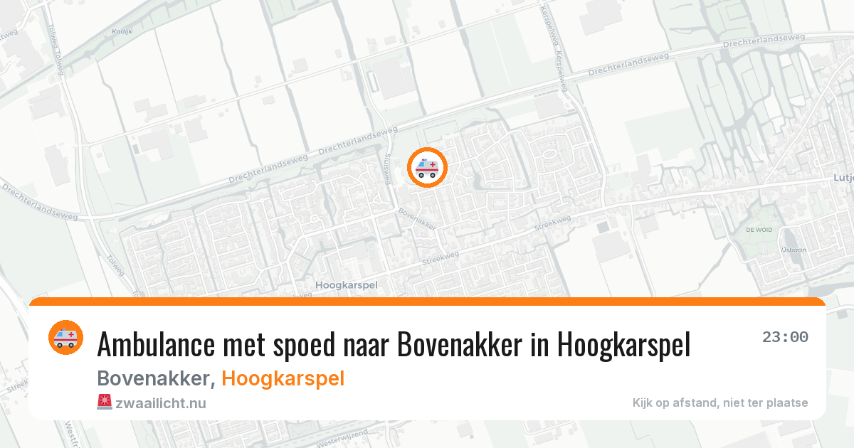 Ambulance met spoed naar Bovenakker in Hoogkarspel — 13 jul 2026