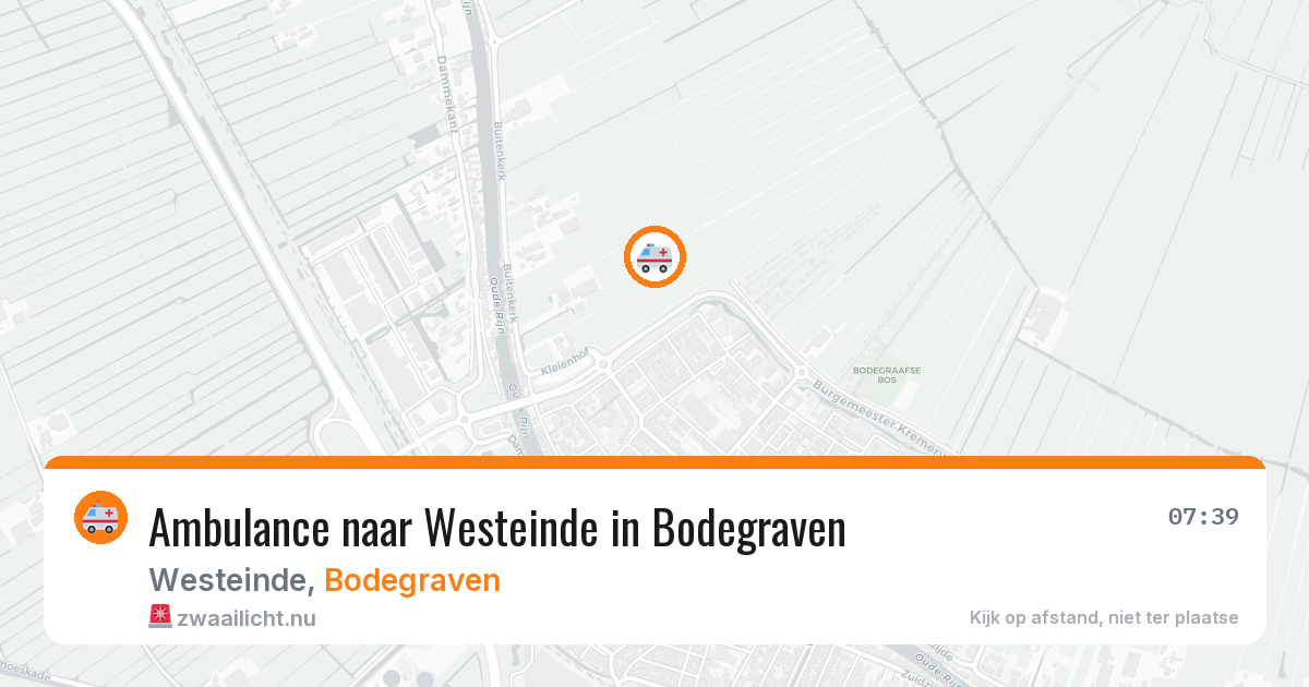 Ambulance naar Westeinde in Bodegraven — 21 jul 2026