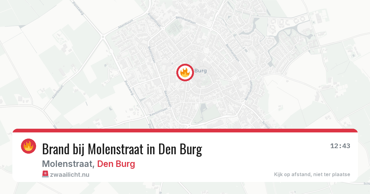 Brand bij Molenstraat in Den Burg — 7 apr 2026