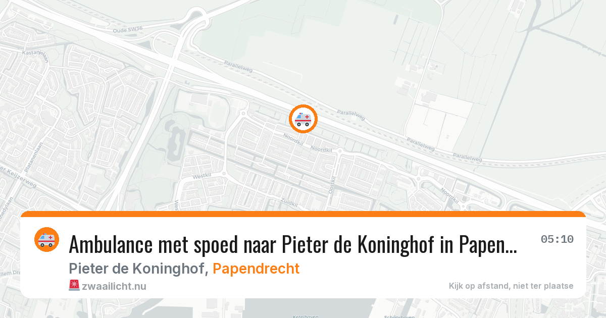 Ambulance met spoed naar Pieter de Koninghof in Papendrecht — 11 apr 2026