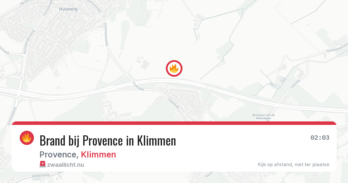 Brand bij Provence in Klimmen — 19 feb 2026