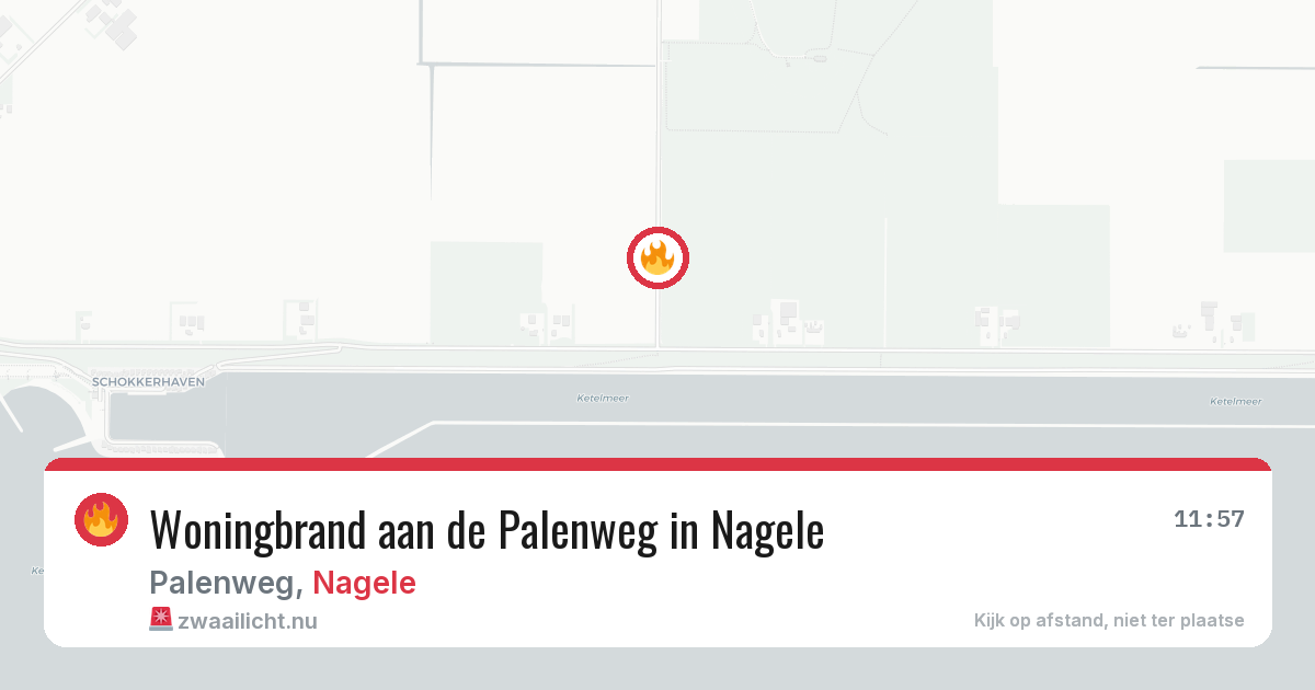 Woningbrand aan de Palenweg in Nagele — 16 mei 2026