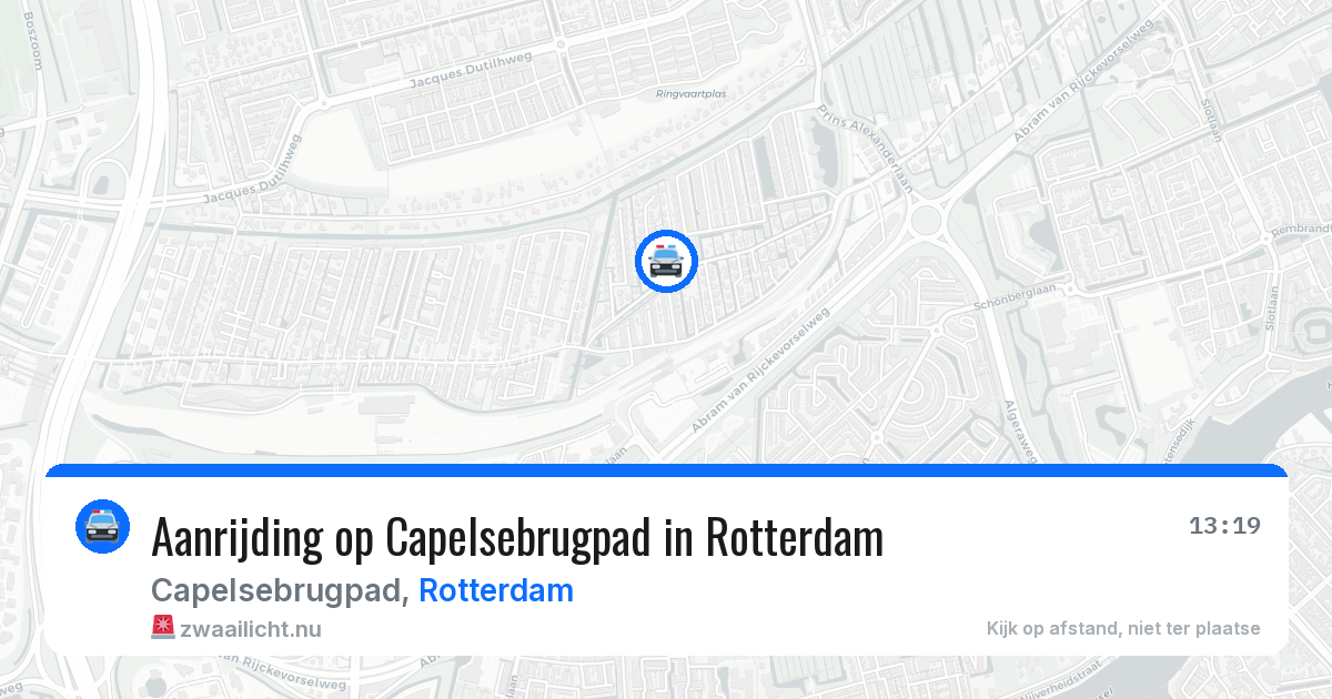 Aanrijding op Capelsebrugpad in Rotterdam — 24 jul 2026