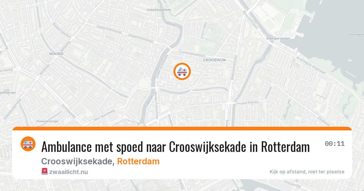 Ambulance met spoed naar Crooswijksekade in Rotterdam — 2 jun 2026