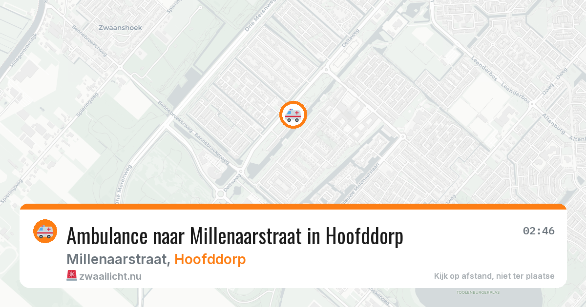 Ambulance naar Millenaarstraat in Hoofddorp — 23 jul 2026