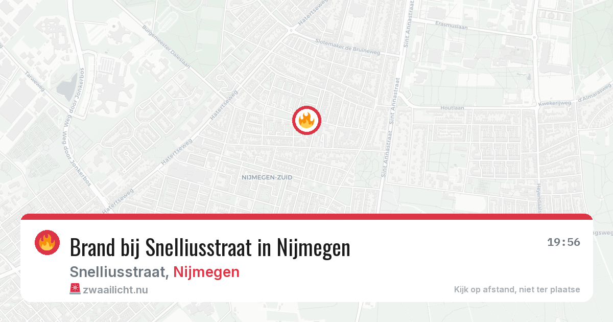 Brand bij Snelliusstraat in Nijmegen — 20 mei 2026