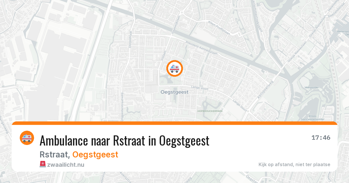 Ambulance naar Rstraat in Oegstgeest — 6 mei 2026