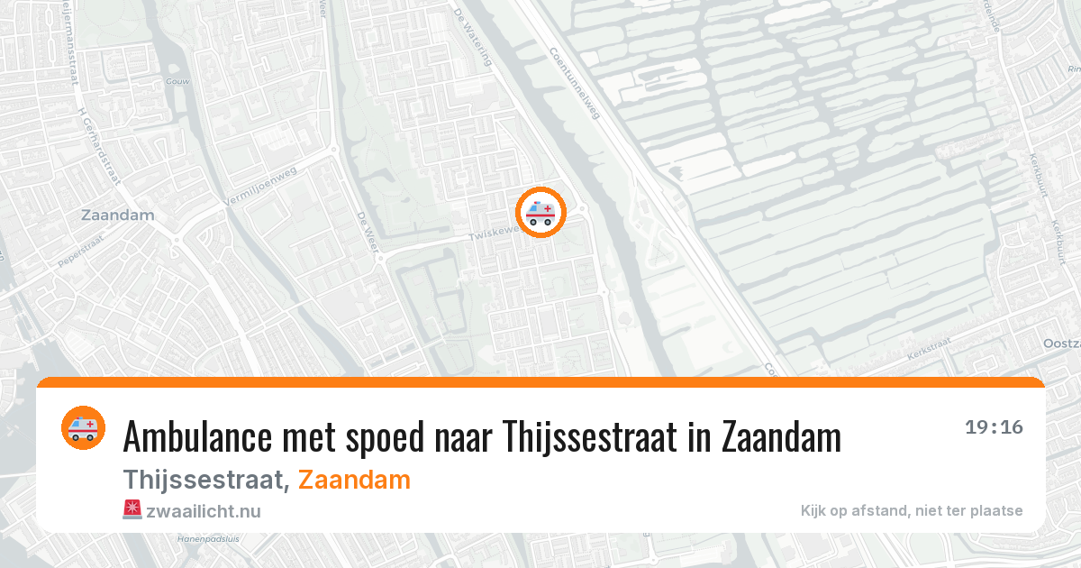 Ambulance met spoed naar Thijssestraat in Zaandam — 22 mrt 2026