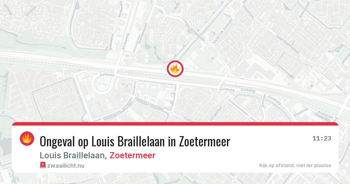 Ongeval op Louis Braillelaan in Zoetermeer — 12 mei 2026